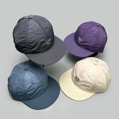 Spring And Summer American Small Plaid Quick-Drying Letter Embroidered Baseball Cap For Men And Women Flat Brim Breathable Outdoor Cap
