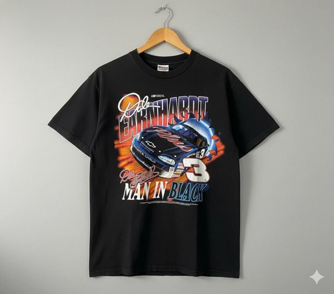 Unisex Adult Vintage Graphic Dale Earnhardt #3 Man in NASCAR Vintag... S