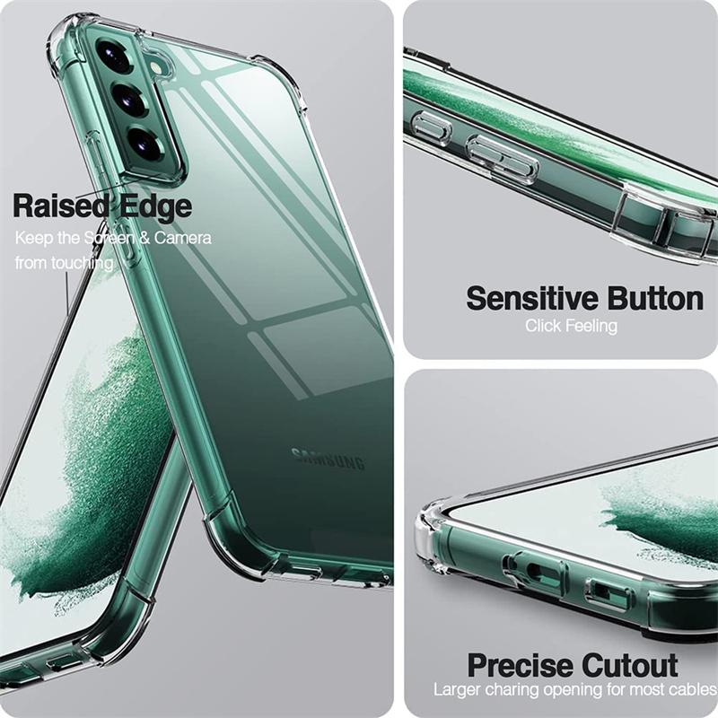 Průhledný silikonový měkký kryt pro Samsung Galaxy F13 F15 F23 F52 F55 F62 Note 8 9 Note 10 Note 20 Ultra Nárazuvzdorný kryt s nárazníkem
