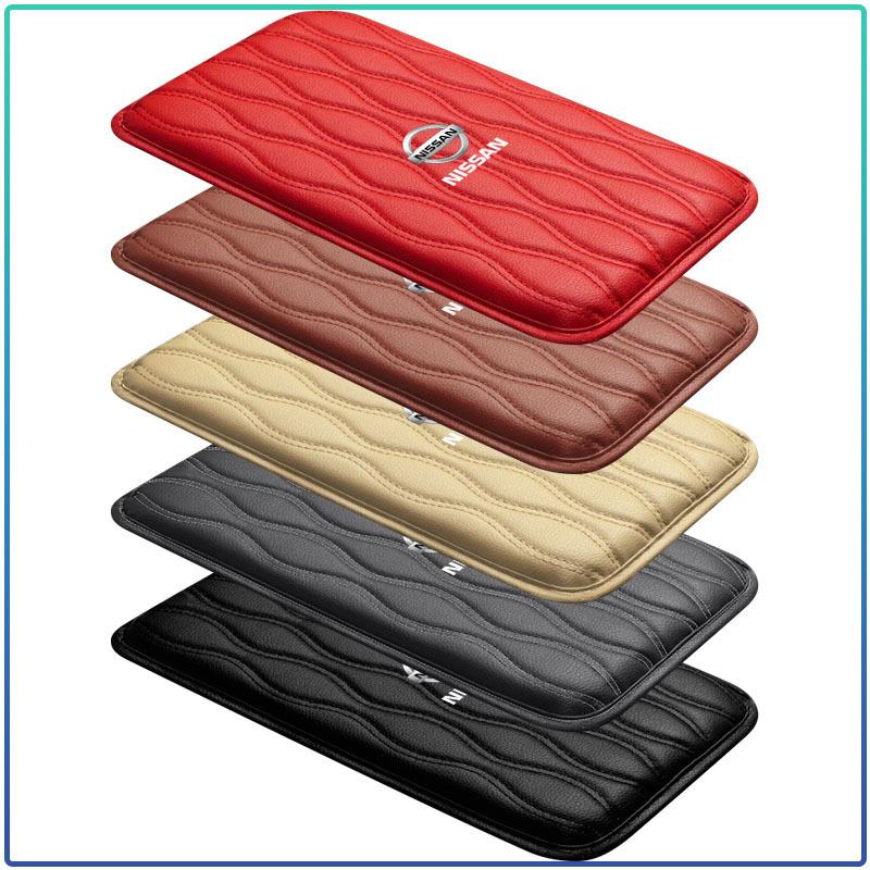Car Armrest Mat Center Console Leather Protection Cushion For Nissan Nismo Qashqai X J10 J11 Trail Tiida Teana Skyline Juke X-trail Almera