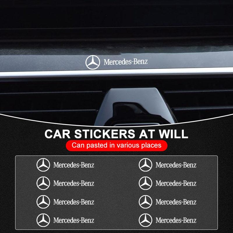AABDB1 Car Interior Random Stickers Car Goods Car Steering Wheel Decal For Mercedes Benz AMG C E S C180 C180 C300 CLA CLK E55 GLK W16