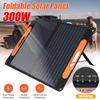 300W Protable Solar Panel Dual USB Foldable Outdoor Folding Solar Cells Power Battery Charger for RV Phone Car Camping