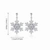 Imitating Pearls Crystal Snowflakes Earrings Silver Zircon Dangle Earrings  New Year