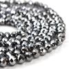 1Strand 3/4/6/8/10mm Faceted Crystal Abacus Beads Silver Plated Color Glass Loose Beads For Jewelry Making DIY Bracelet Necklace