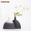 1pcs Black Cloud Nordic Ceramic Vase Circular Hollow Donuts Flower Pot Home Decoration Accessories Interior Office Desktop Decor