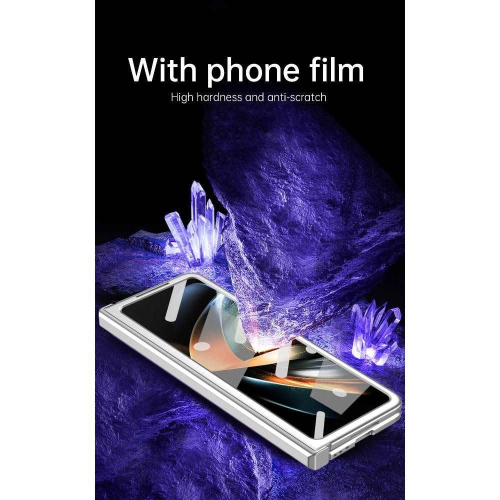 Luxus Phantom Plating Scharnierschutz Klare Telefonabdeckung für Samsung Galaxy Z Fold 6 5 4 3 2 Hülle Stoßfester Displayschutz