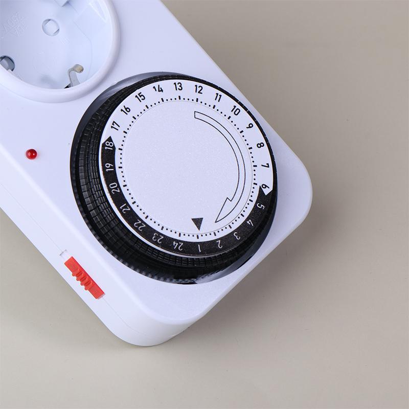 Eu Plug Timing Socket 24-Hours Cycle Mechanical Timer Electricity Consumption Meter Automatic Shutdown With Overload Protection