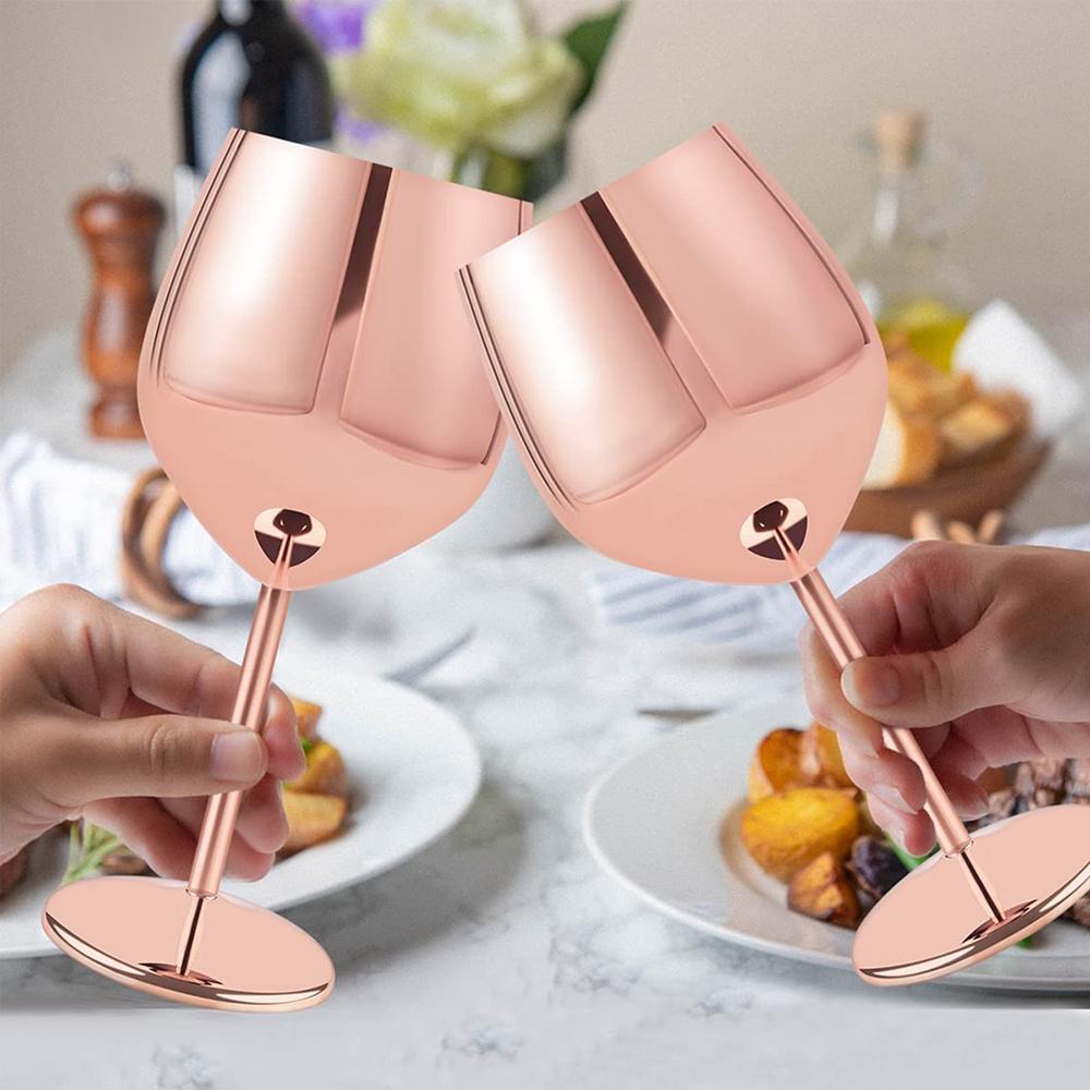 Nerezová sklenice na víno 500ml Nerozbitná kovová sklenice na víno pro pití koktejlů Vinný bar Domov Venkovní párty 1ks