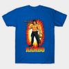 Men Black Print T-shirt John James Rambo No-Cut Transfer Paper Print Cotton Tshirt