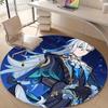 1pc Genshin Impact Neuvillette1 Design Printed Area Round Carpet for Bedroom Living Room Home Decor Rugs Mat Non Slip Mat Rug for Bedside