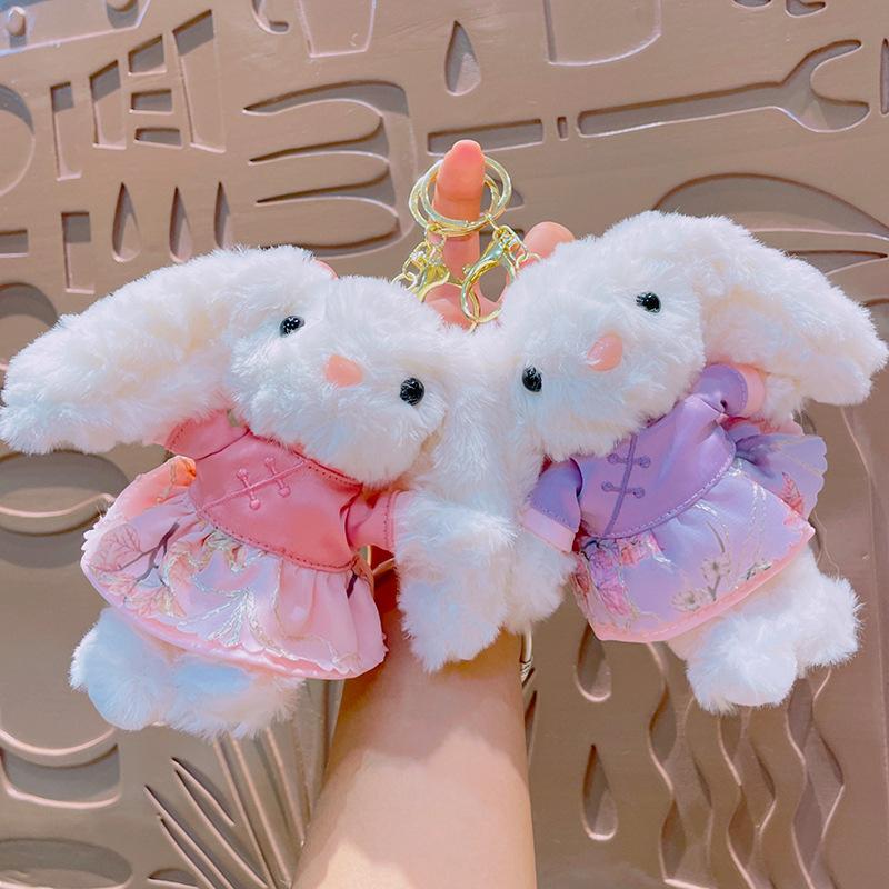 Cheongsam, Little Rabbit, Plush Toy, Keychain, Pendant, Bag, Pendant, Doll