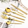 24Pcs Gold Tableware Set Stainless Steel Flatware Dinner Knife Forks Spoon Chopsticks Cutlery Set Kitchen Wedding Dinnerware Set