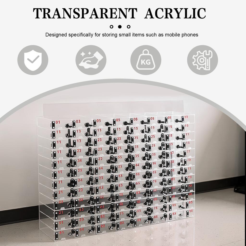 100 Slots Mobile Phone Safe Deposit Box Company Mobile Phone Storage Box Mobile Phone Storage Box With Individual Lock