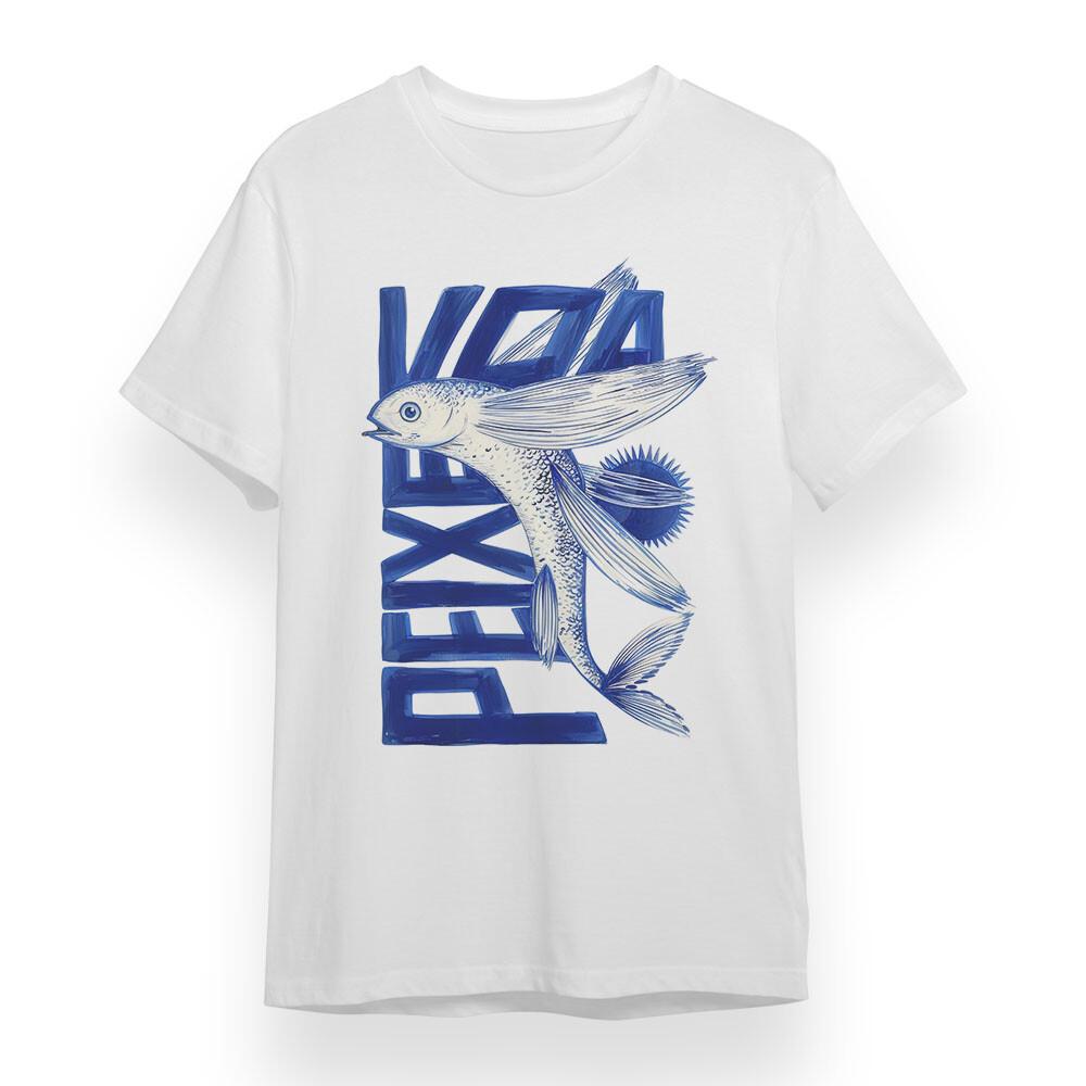 

Men s Oversize T-shirt With Portuguese Fish Graphic Unisex White 100% Cotton Tee 3XL