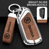 Zinc alloy high-end key case suitable for Skoda Octavia A8 MK4 MK8 car key cover 2024    car key shell accessories