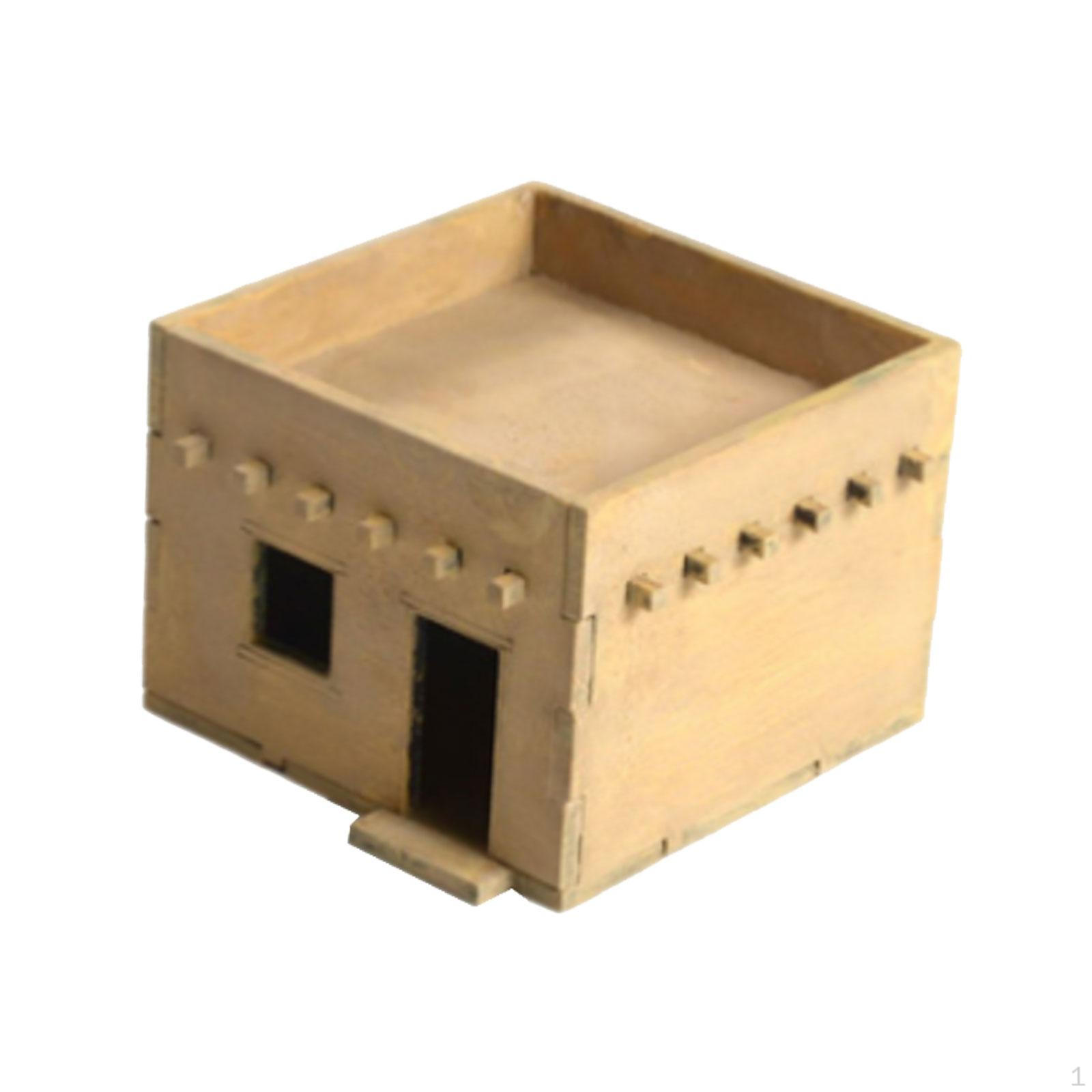 1/72 House Model Building Landscape Materials Wooden Puzzle Toys 3D Puzzles Unassembly for Style A