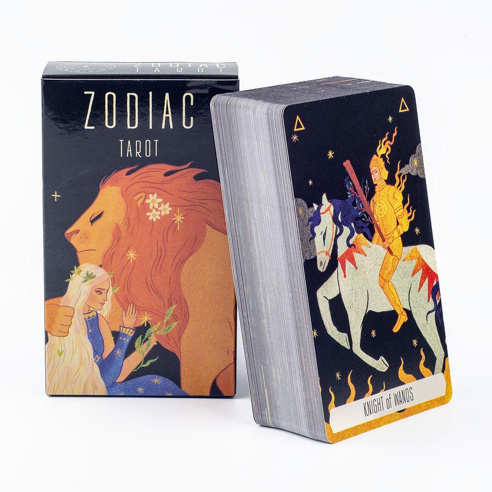 Zodiac Tarot 78-Card Deck Divinatory Path Under the Stars Engaging Board Playing Game for Family Gathering