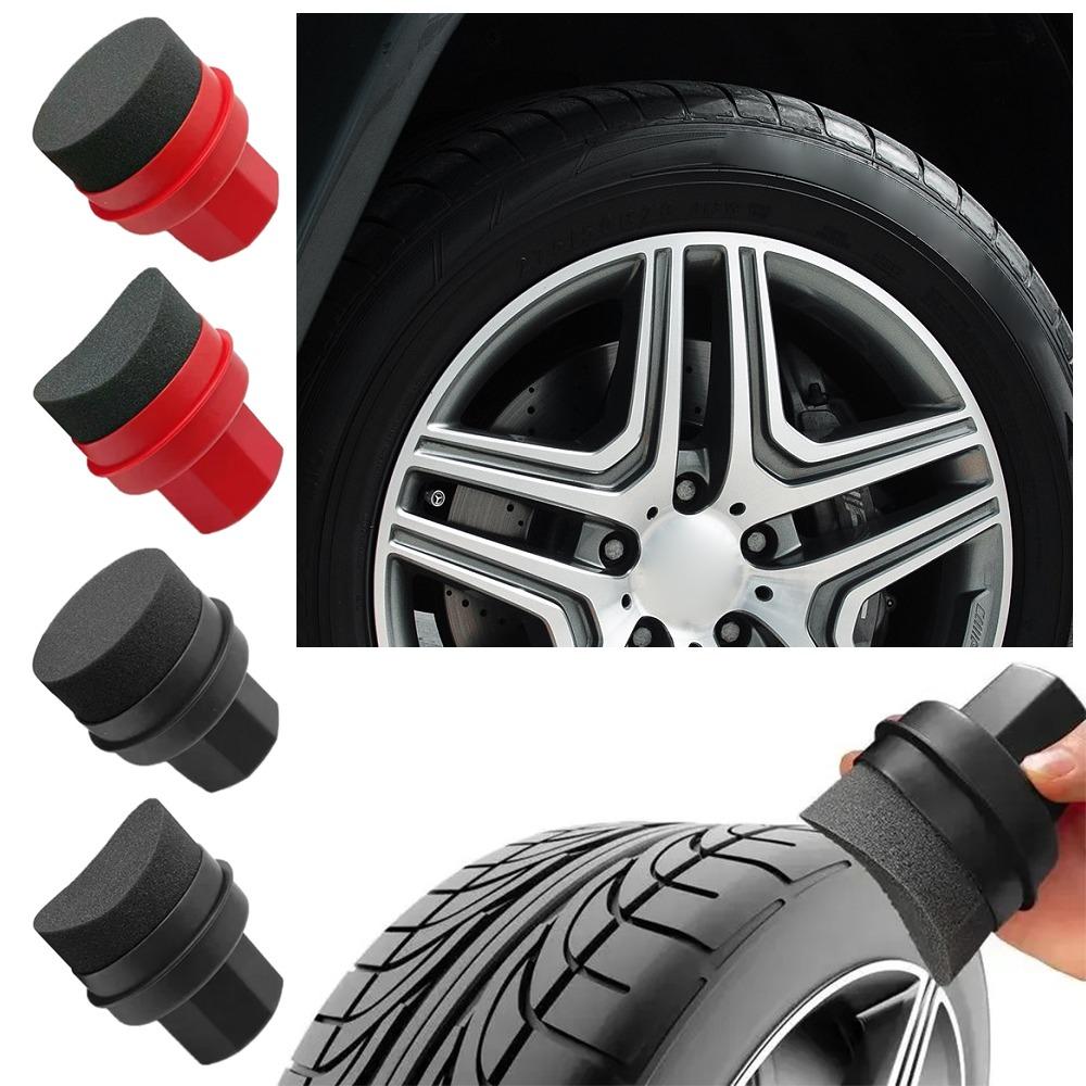 Curved Shaped Car Tire Waxing Sponge Portable Car Detailing Cleaning Brush Car Wax Applicator Pad