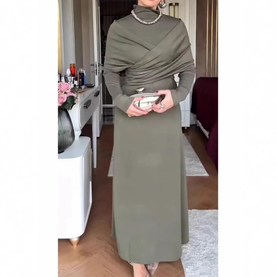 Women's Slim Fit Two-Piece Cross Design Dress