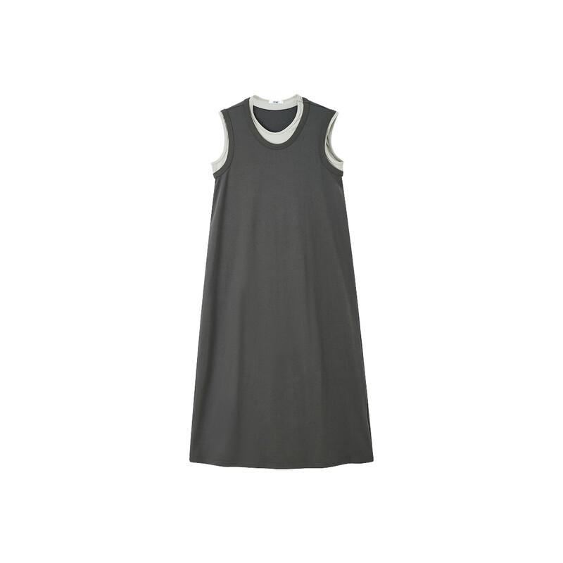 Demana Faux Two-Piece Knit Sleeveless Long Dress