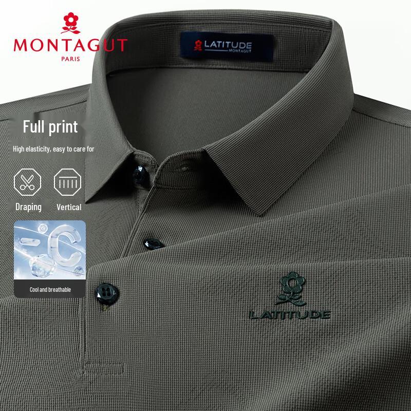 MONTAGUT Men s Breathable Cool-Feel Short Sleeve Polo Shirt 2XL/54