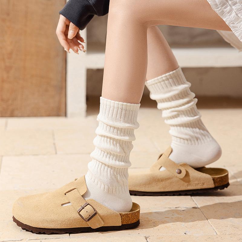 Simple Lantern Socks for Autumn and Winter, Trendy Slimming and Versatile High-top Twist-fit Large Intestine Pile Socks