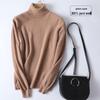 2025 Autumn/Winter Women's Pure Wool High Neck Cashmere Pullover - Solid Color, Loose Fit, Short Knit Sweater