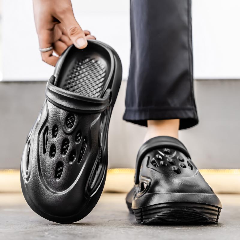 Fashion Summer Men Sandals Light EVA Mens Casual Shoes Hole Shoes Clogs Lovers Home Garden Outdoor Male Beach Flat Slippers Big Size 45