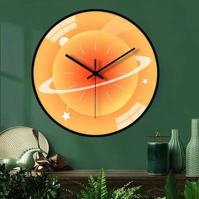 Modern Art Wall Clock Perforation-free Household Creative Wall Fashion Restaurant Clock Atmosphere New Light Luxury Clock