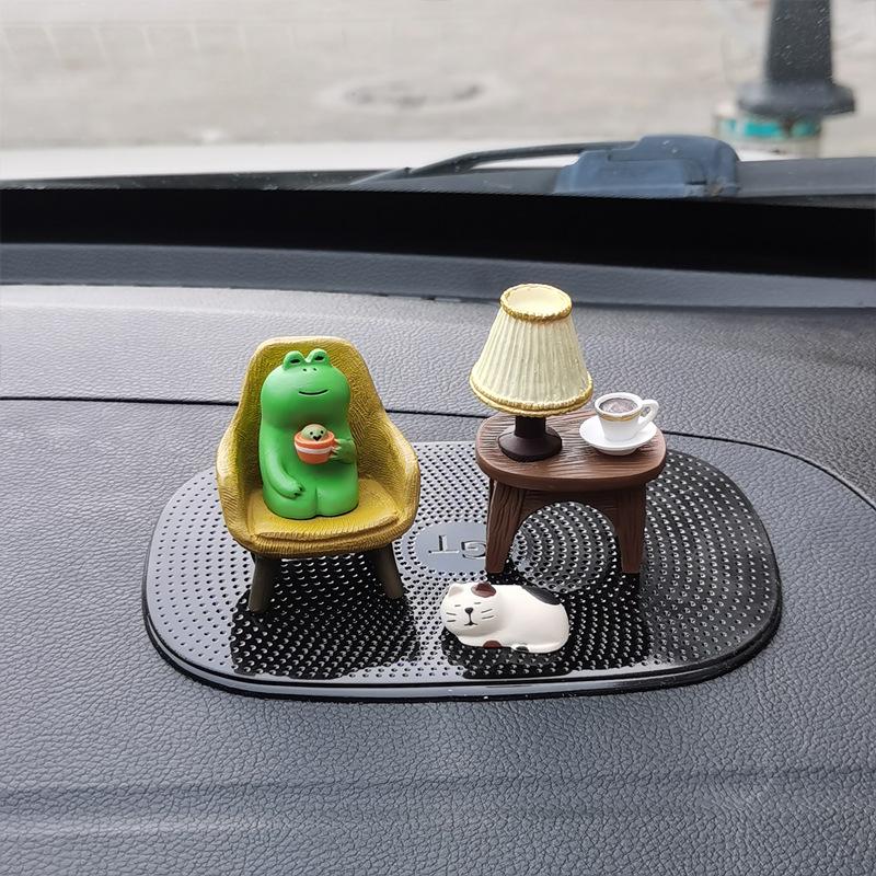 Zakka Żaba Uzdrowicielska Ozdoby Samochodowe: Urocza dekoracja wnętrza do domu, biura lub samochodu