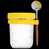 Portable Sealed Glass Oatmeal & Breakfast Jar with Spoon