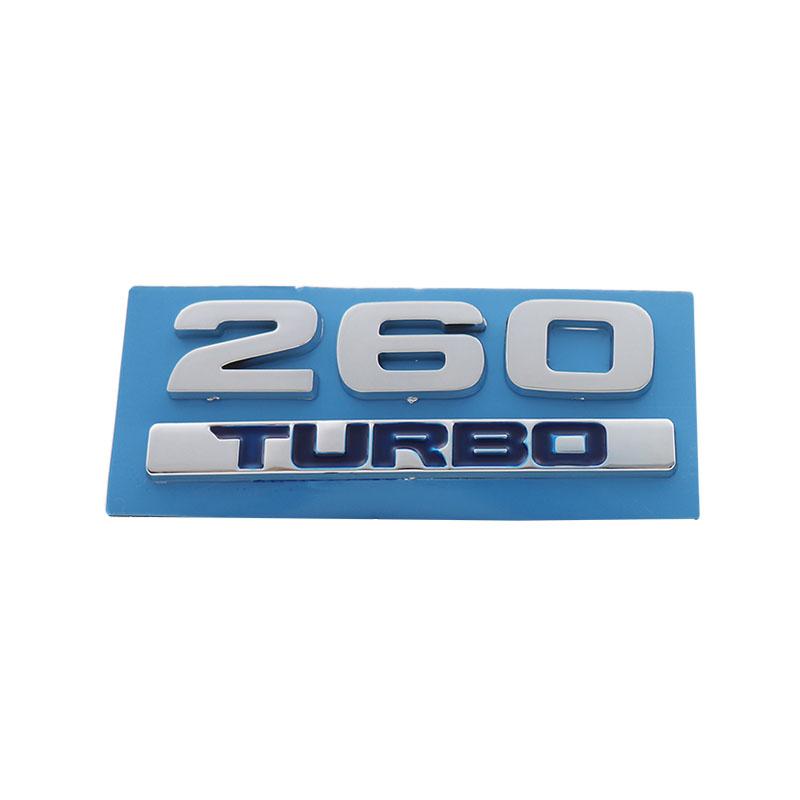 3D Premium TURBO 260 TURBO for Car Fender Trunk Rear Bonnet Decal Emblem Badge Sticker Accessories