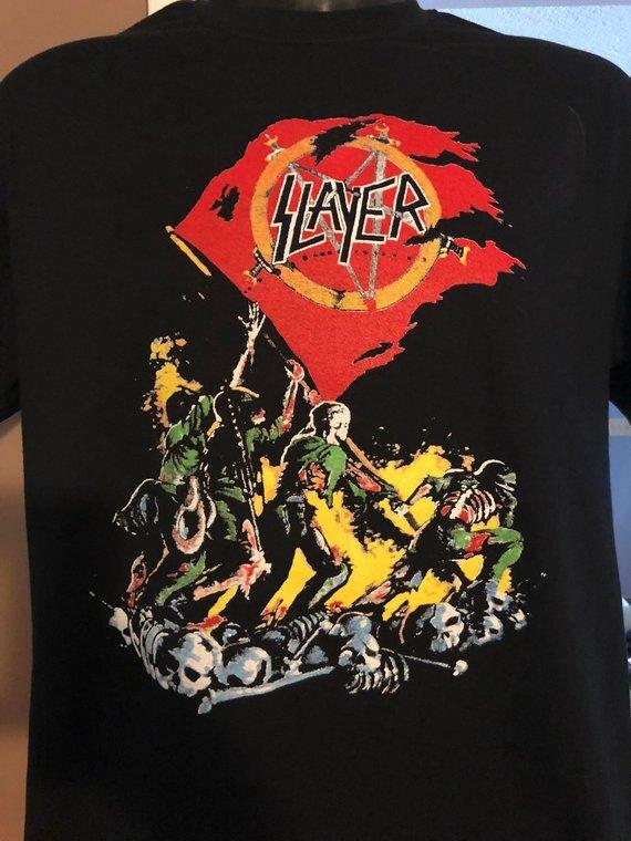 Мужская футболка Slayer Iwo Jima Черная с коротким рукавом Все размеры S-5XL TA5719 Унисекс футболка S