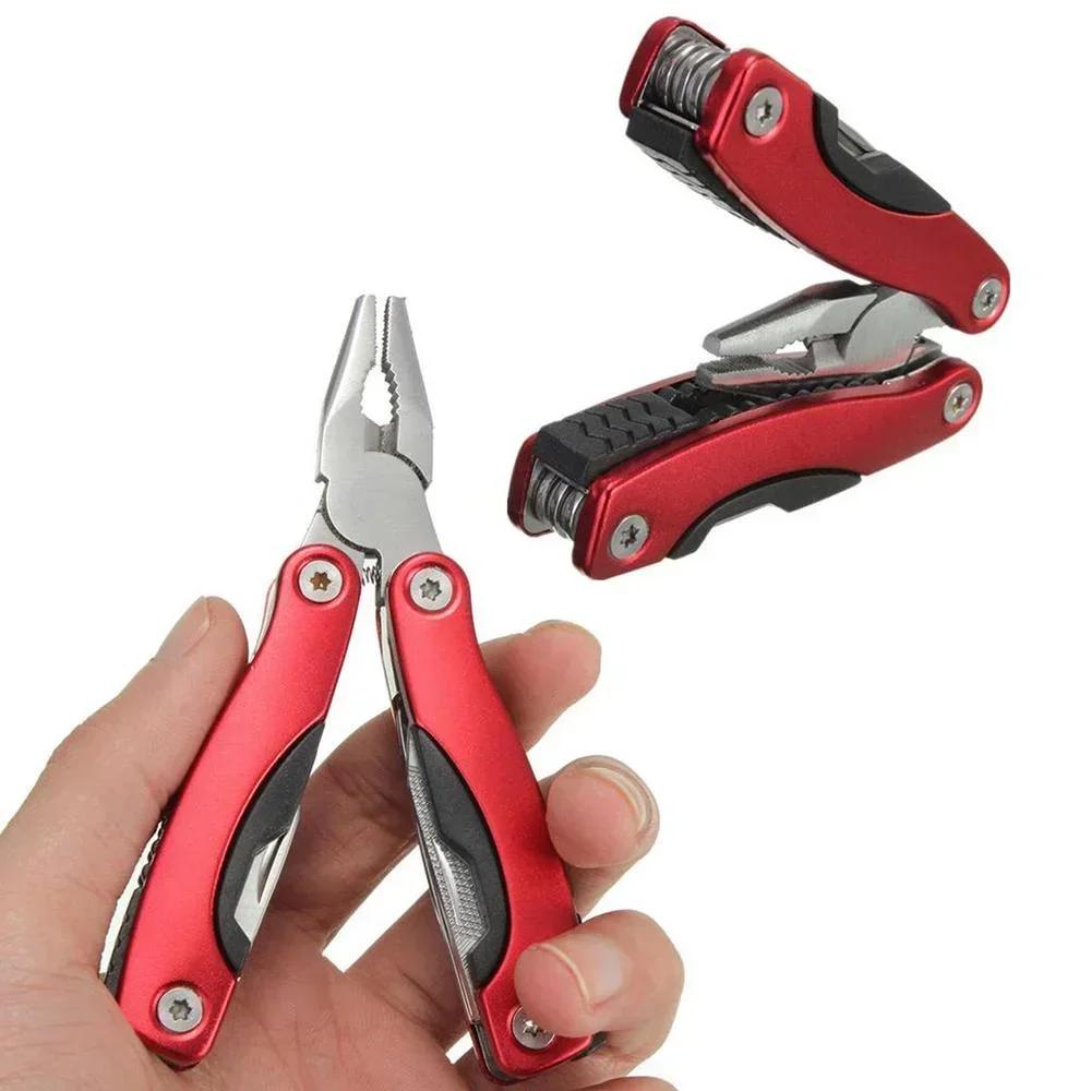 Camping Gear Outside Survival Stainless Steel Tools Practical Universal Tool Plier Mini Portable Folding Plier Camping Accessory