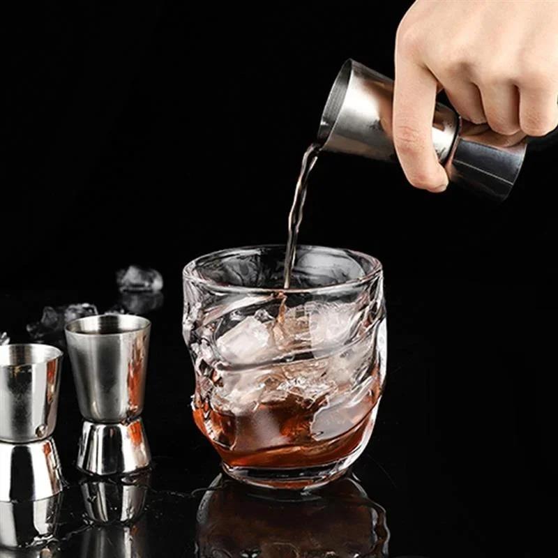 Stainless Steel Jigger Shot Glass Cocktail Measuring Cup Bar Tool 15ml 30ml 25ml 50ml Ideal for Bartending and Home Use