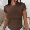 Summer fashion new style temperament all-match slim slimming basic short-sleeved T-shirt women
