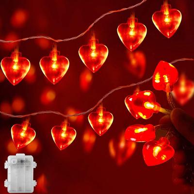 Love Heart Shaped String Lights 6 Meter 40 Leds Heart Love Valentine Lights for Wedding Party