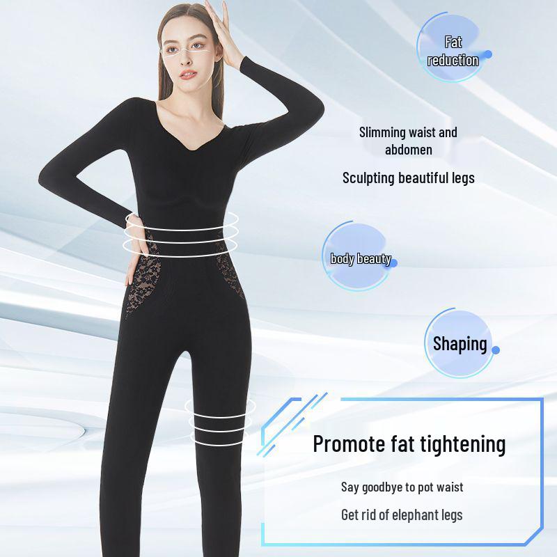 Winter Long-Sleeve Warm Slimming Full Body Shaper Bodysuit