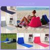 Grand Coussin Triangle Gonflable en Velours PVC pour Plage/camping Gris/bleu/rose