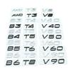 Emblemi Badges Baule Posteriore Serie Volvo T3-T8 AWD - Adesivi di Ricambio Galvanizzati