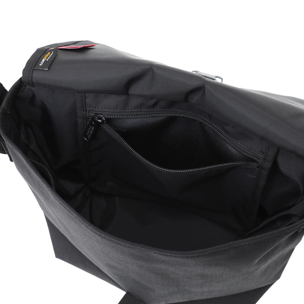 Manhattan Portage MP1605JRBPDTMP Nylon Messenger Bag JR BP TMP Black W/DIV