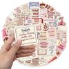 50PCS Bookish Graffiti Stickers, Luggage Speakers, Skateboards, Water Cups, Label Stickers