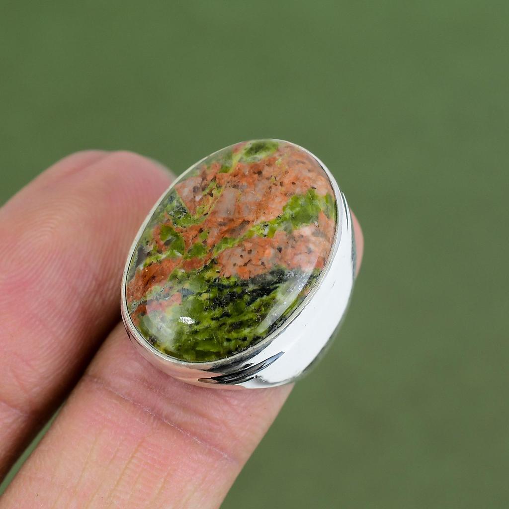 Unakite Ring 925 Sterling Silver Rings Handmade Birthstone Jewelry Natural Gemstone Ring Gifts For Her Statement Ring Available In Ring Size