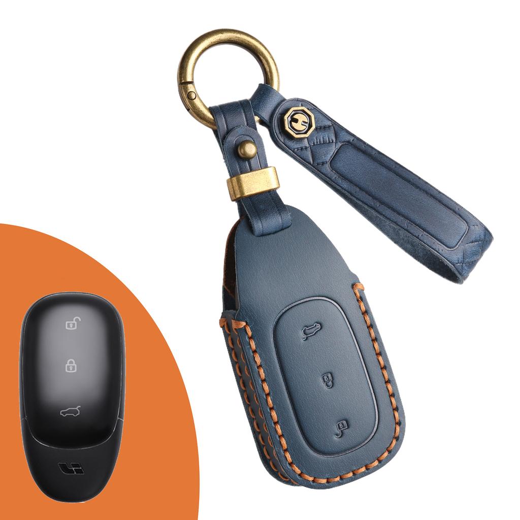 Applicable Ideal One Key Cover, Car Key Protective Case Buckle, Cowhide Handmade High-end Genuine Leather, Men's and Women's 2022 Models