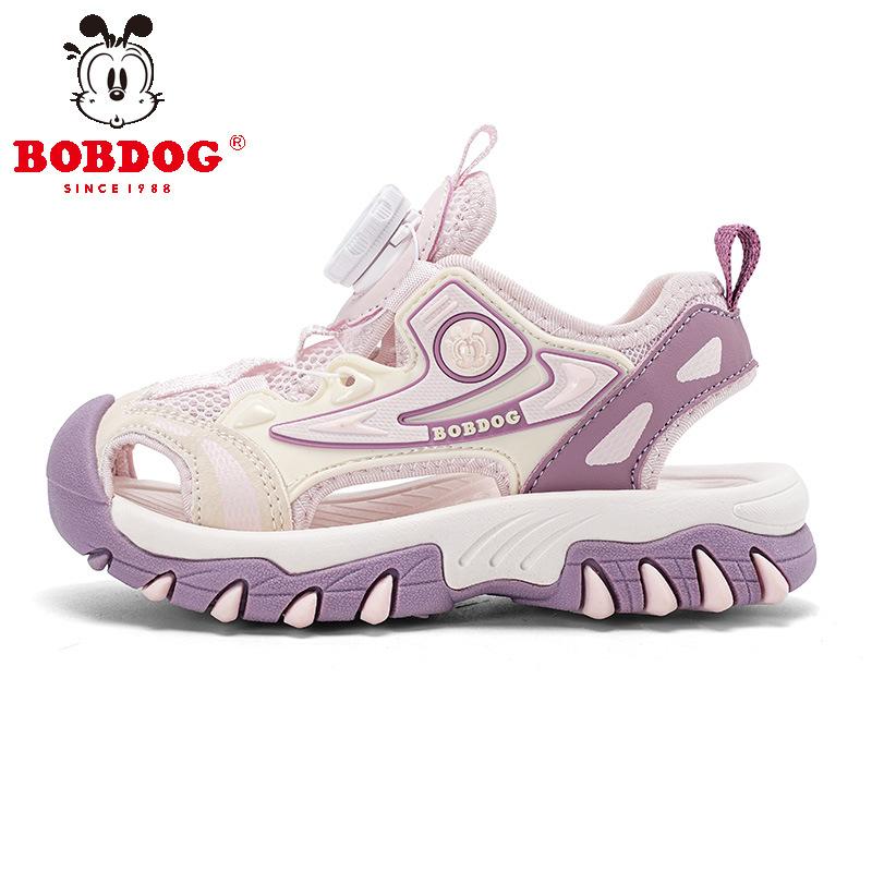 

Children Summer Sports Sandals Girls Toe Cap Beach Shoes Boys Button Design Toddler Soft Sole Sandals size 27