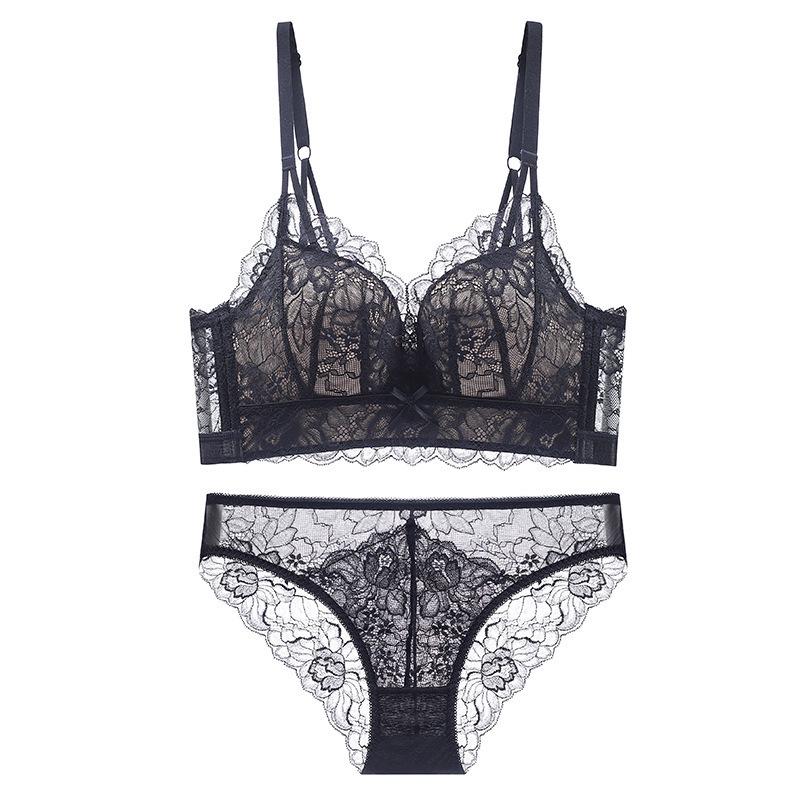 Lace Back Sexy Uplift Bra - Wireless, Side Support, Summer Thin