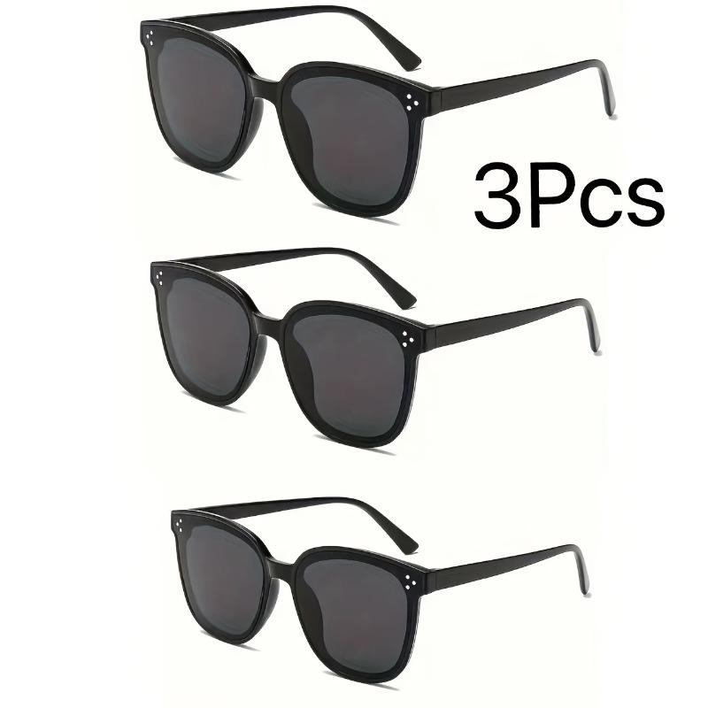 2/3 Pieces Men's and Women's Large Square Fashion Glasses - Anti Glare Fashion Glasses Suitable for Driving and Beach Travel