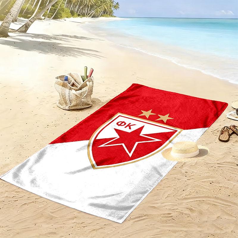 Crvena zvezda Print Beach Towel, Large Soft Quick Dry Towel for Beach Camping Swimming