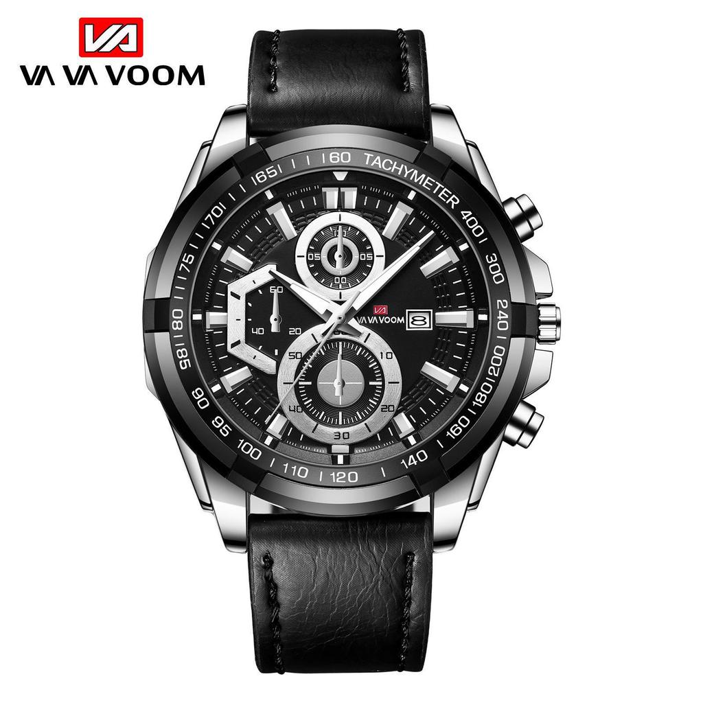 Men's Luxury Leather Strap Supercar Racing Waterproof Sports Watch