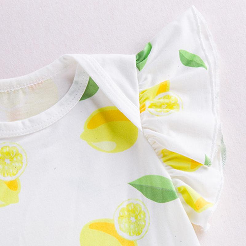 Baby Romper Summer Newborn Clothing Fruit Printed Short Flying Sleeve Romper